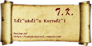 Tüskés Kornél névjegykártya