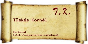 Tüskés Kornél névjegykártya